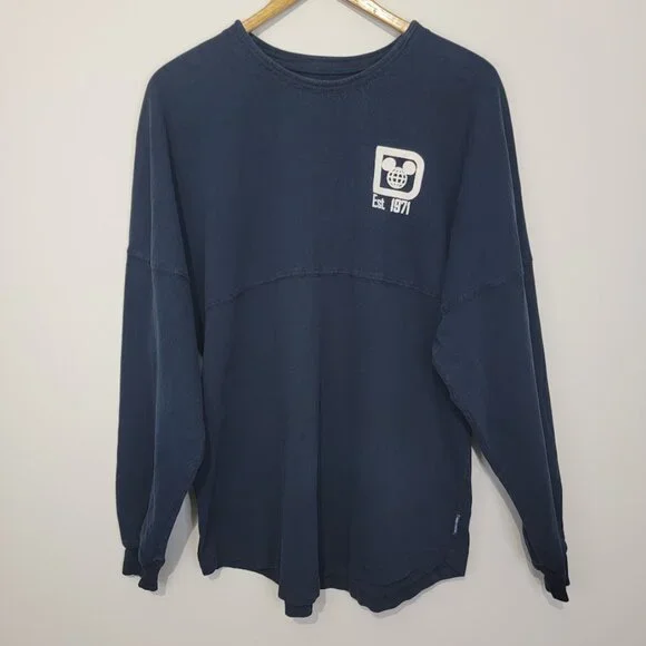 Disney Parks Authentic Walt Disney World Spirit Jersey Size M Blue Mickey Cotton - Picture 2 of 12